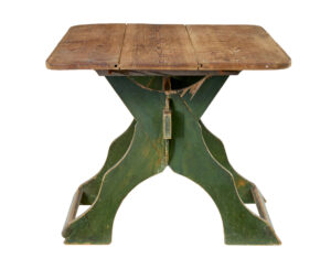 19th Century Painted Pine Swedish Trestle Table — thumbnail 5