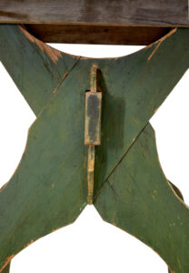 19th Century Painted Pine Swedish Trestle Table — thumbnail 9