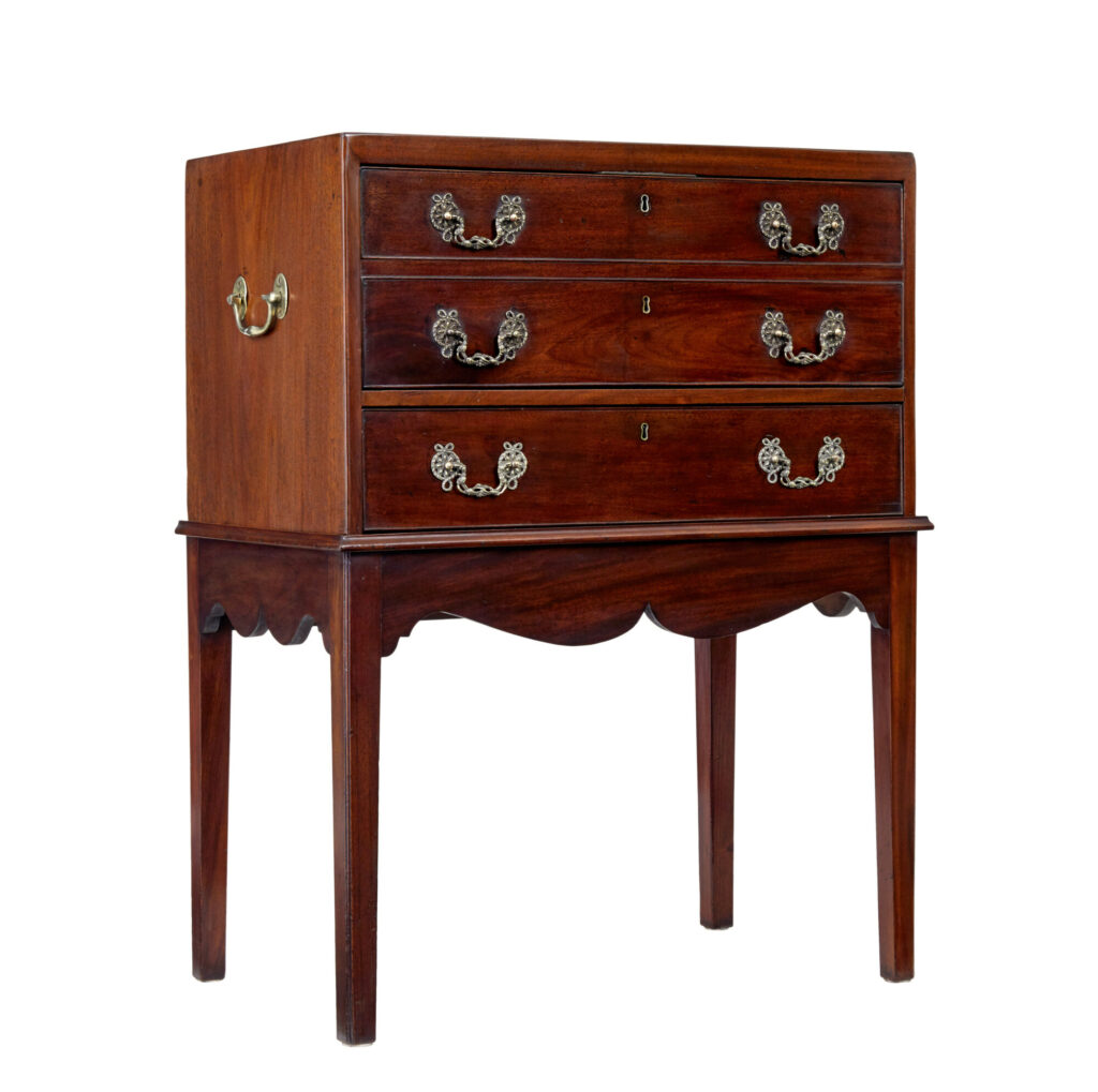 Early 19th Century Campaign Chest on Stand