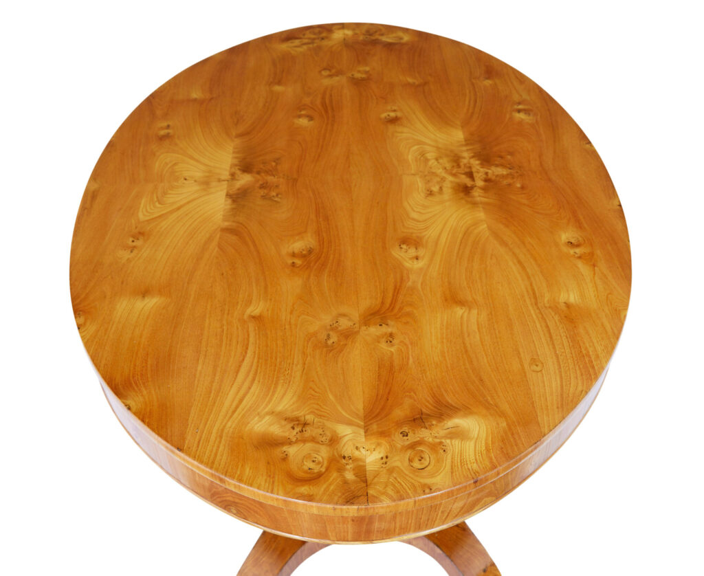 Elm Scandinavian 19th Century Oval Center Table — image 8