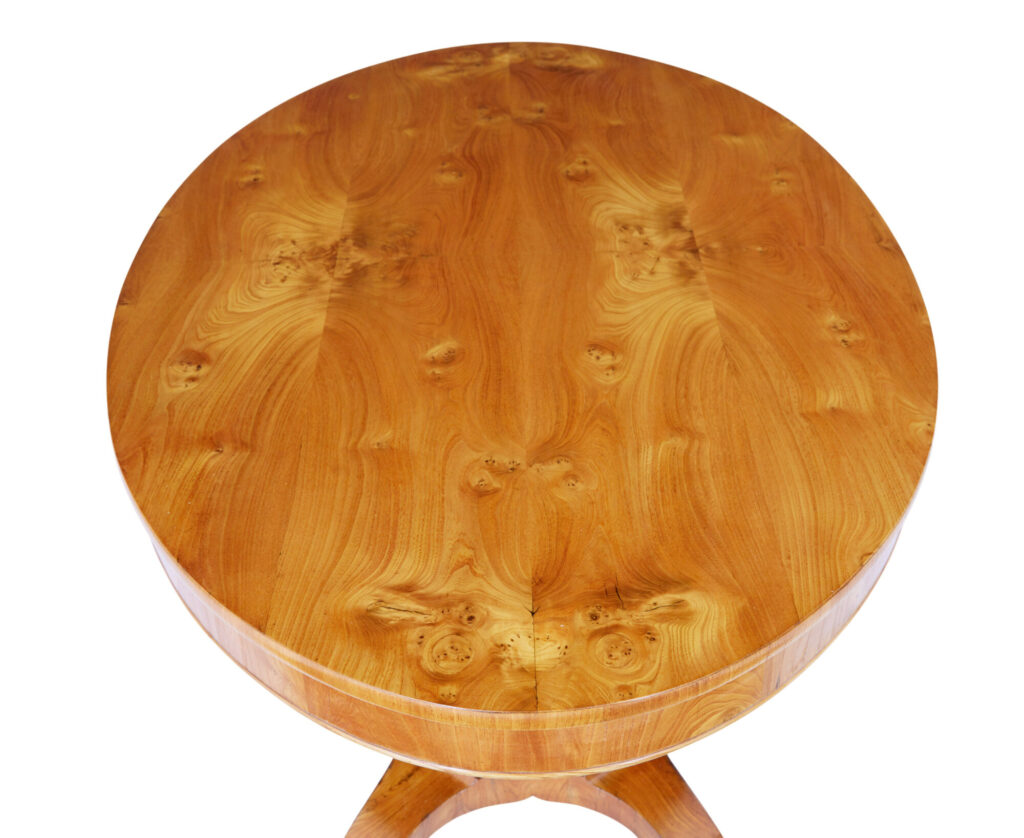Elm Scandinavian 19th Century Oval Center Table — image 7
