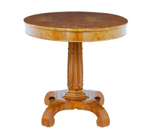 Elm Scandinavian 19th Century Oval Center Table — thumbnail 2