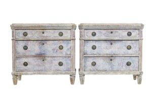Pair of 19th Century Painted Pine Swedish Chest of Drawers — thumbnail 1