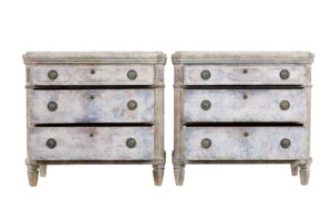 Pair of 19th Century Painted Pine Swedish Chest of Drawers — thumbnail 11