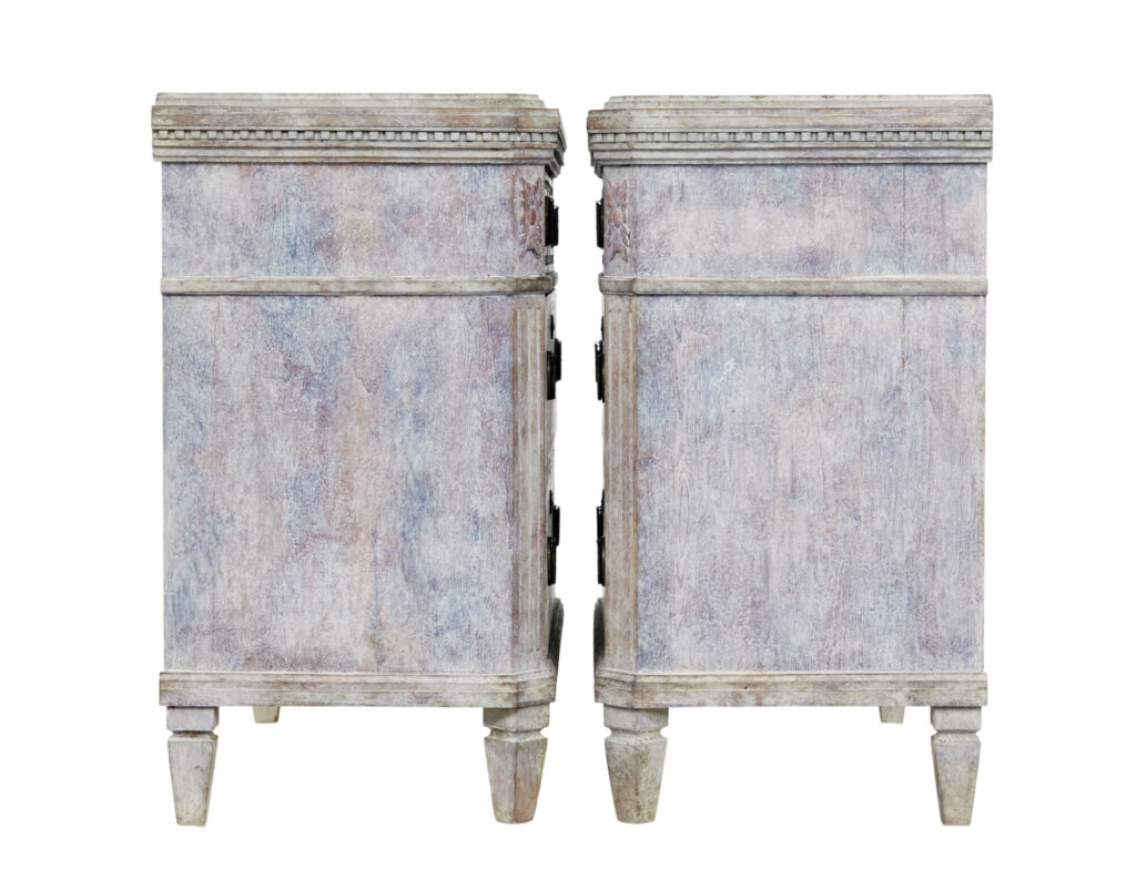 Pair of 19th Century Painted Pine Swedish Chest of Drawers — image 9