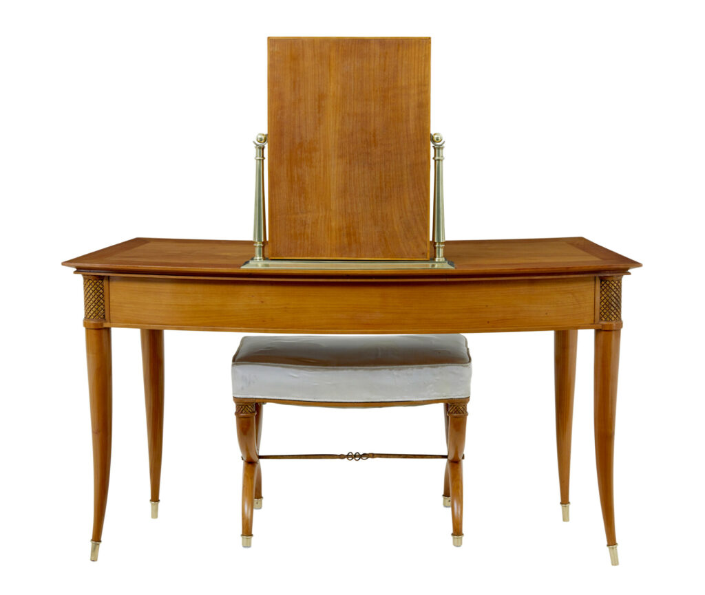 Contemporary Dressing Table and Stool in Cherry — image 9