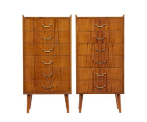 Pair of Mid 20th Century Scandinavian Teak Chest of Drawers — thumbnail 1