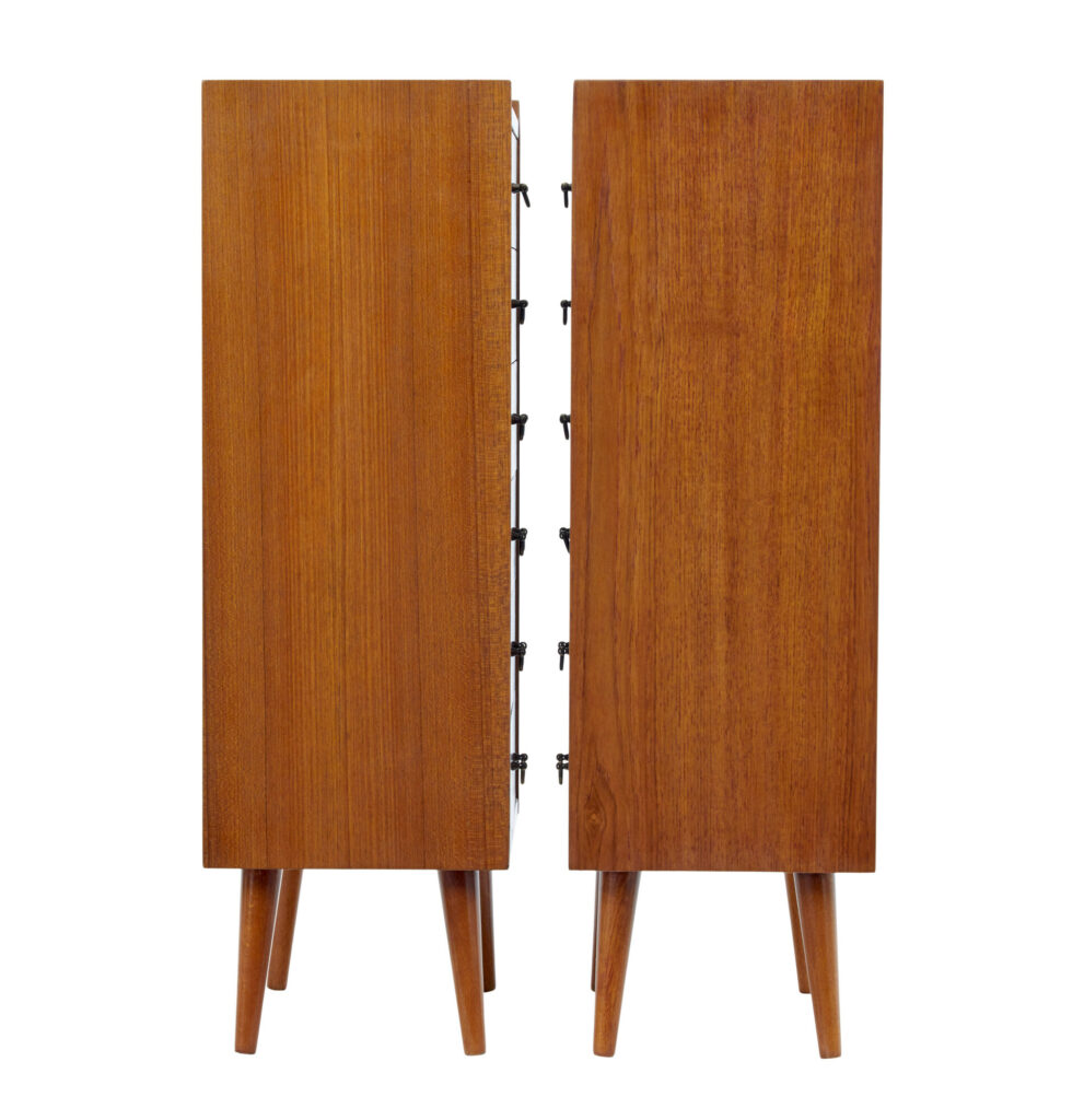 Pair of Mid 20th Century Scandinavian Teak Chest of Drawers — image 4