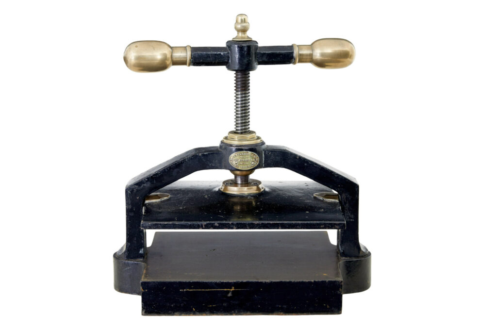 19th Century Cast Iron Book Press by Army and Navy Csl — image 8