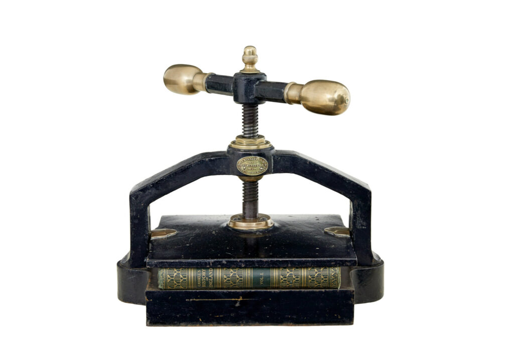 19th Century Cast Iron Book Press by Army and Navy Csl — image 7