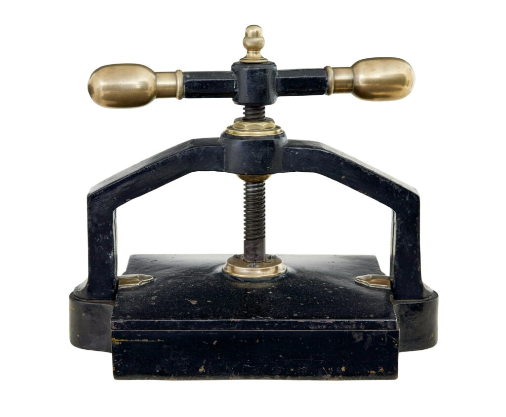 19th Century Cast Iron Book Press by Army and Navy Csl — image 5