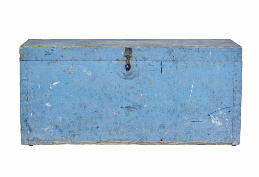 19th Century Swedish Painted Pine Tool Box — image 3