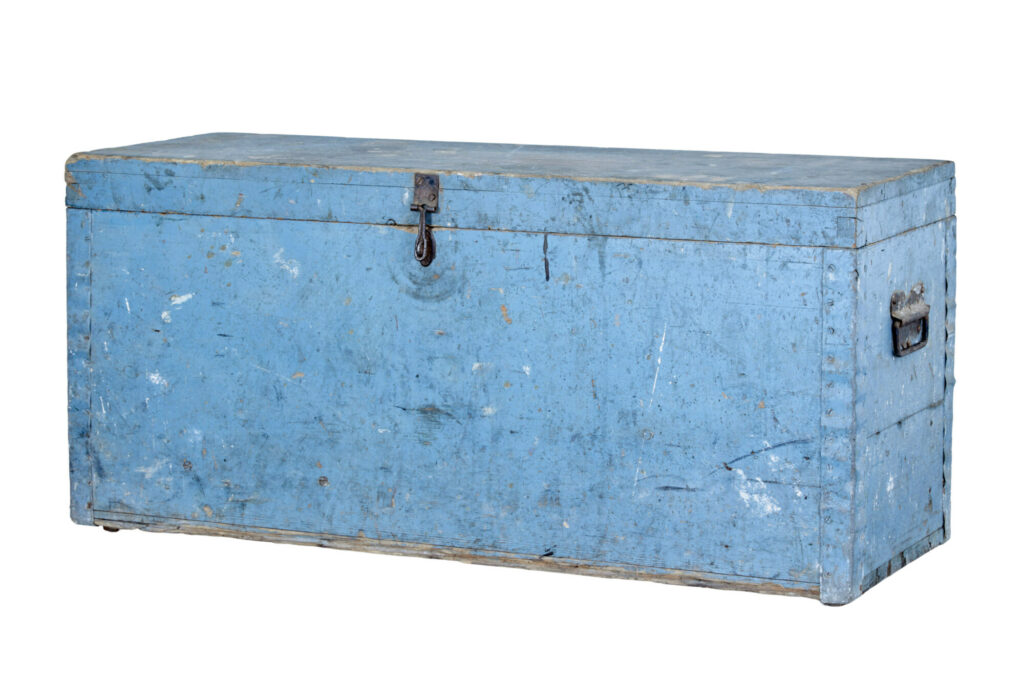 19th Century Swedish Painted Pine Tool Box