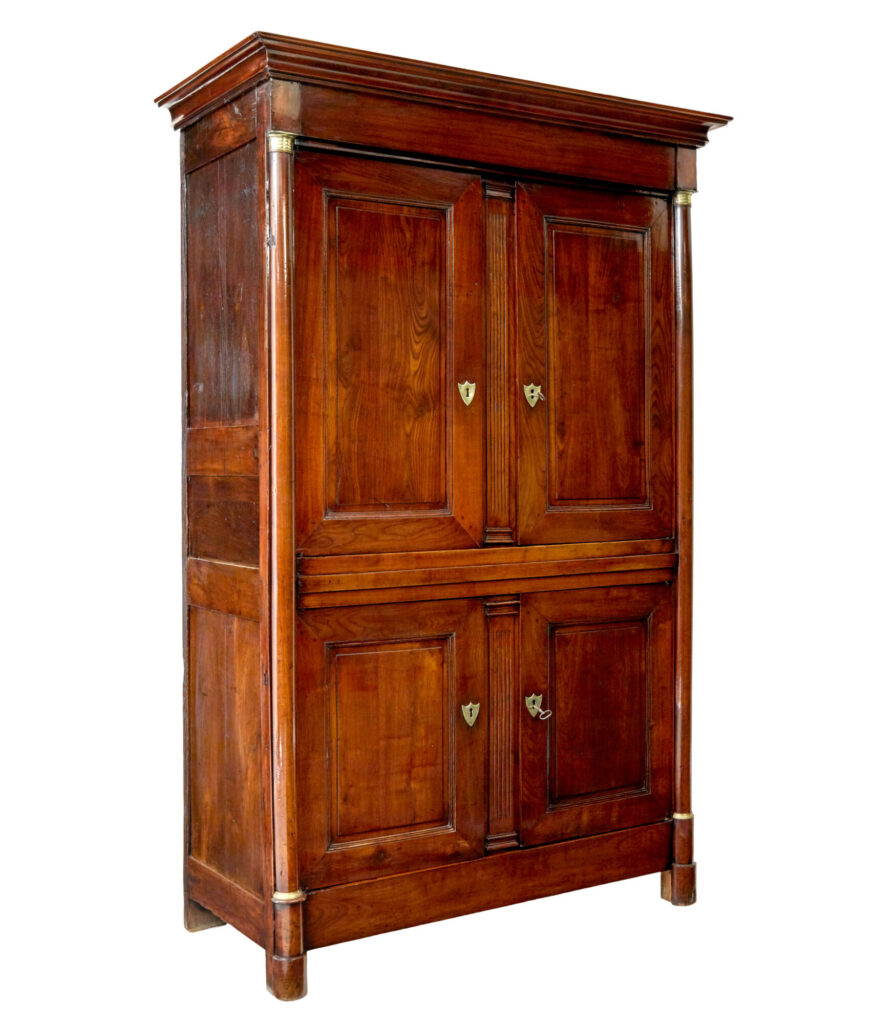 19th Century French Empire Fruitwood Armoire Cupboard