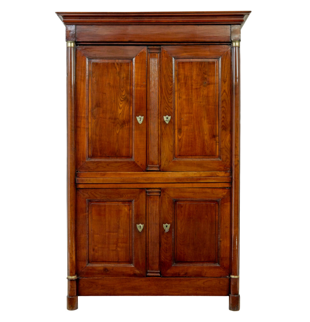 19th Century French Empire Fruitwood Armoire Cupboard — image 10
