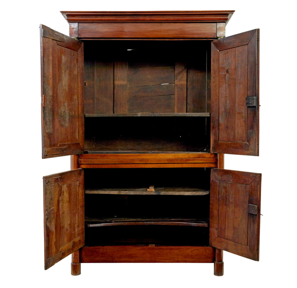 19th Century French Empire Fruitwood Armoire Cupboard — image 9