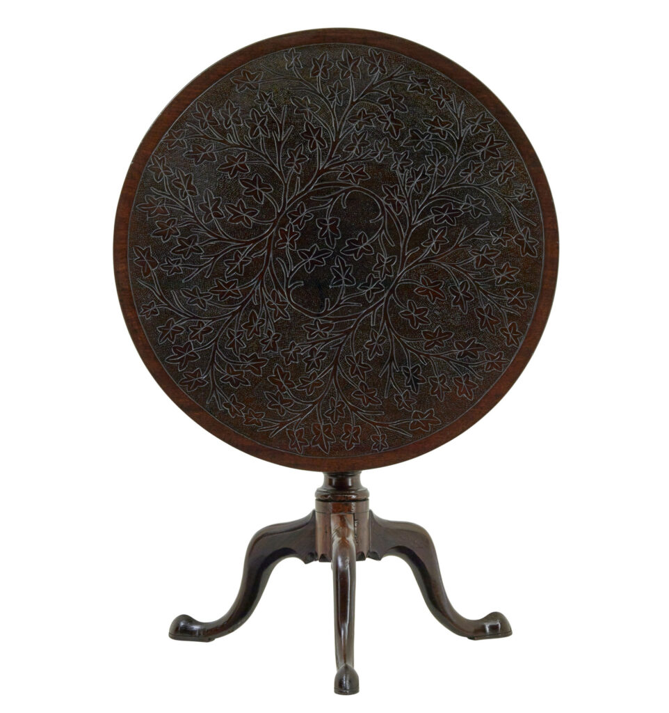 Early 19th Century Mahogany Tilt Top Occasional Table — image 5