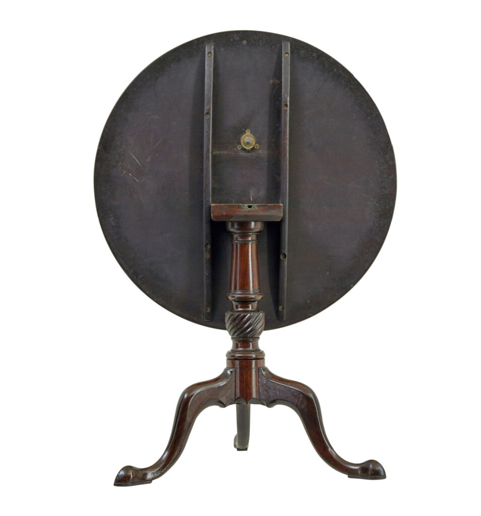 Early 19th Century Mahogany Tilt Top Occasional Table — image 4