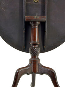 Early 19th Century Mahogany Tilt Top Occasional Table — thumbnail 3