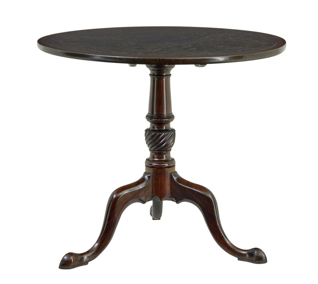 Early 19th Century Mahogany Tilt Top Occasional Table — image 2