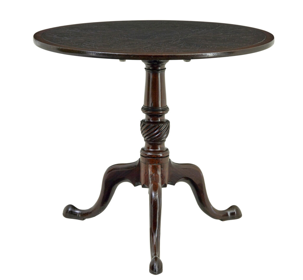 Early 19th Century Mahogany Tilt Top Occasional Table — image 1