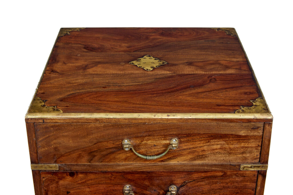19th Century Tall Campaign Chest of Drawers — image 7