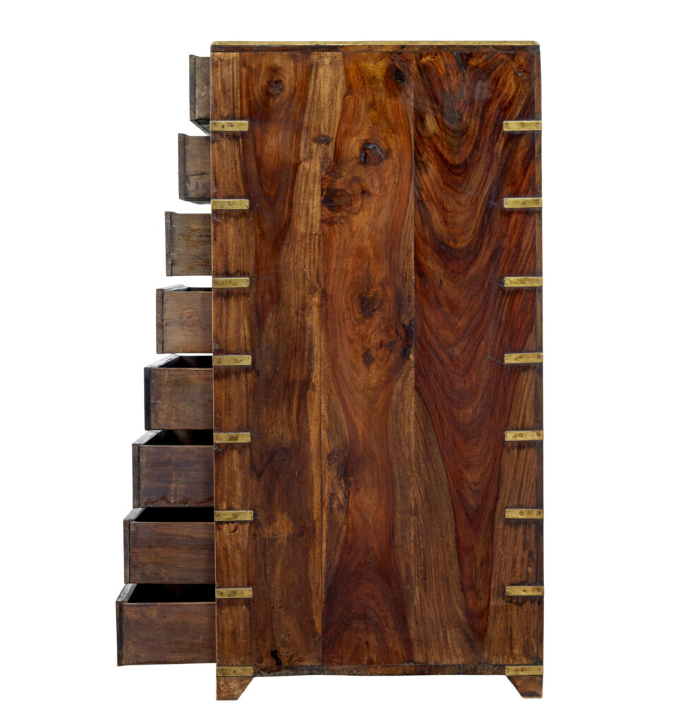 19th Century Tall Campaign Chest of Drawers — image 5
