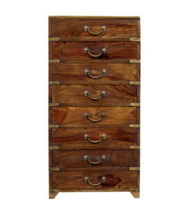 19th Century Tall Campaign Chest of Drawers — thumbnail 2