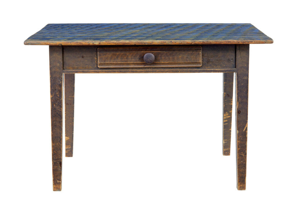 Traditional Hand Painted Swedish 19th Century Pine Side Table