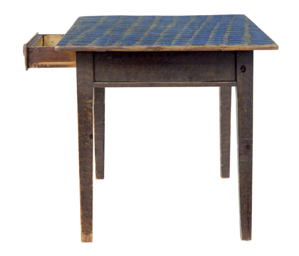 Traditional Hand Painted Swedish 19th Century Pine Side Table — image 6