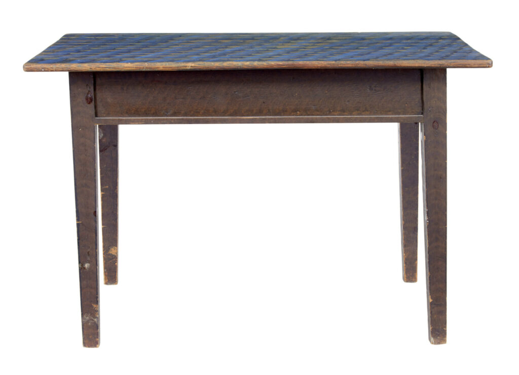 Traditional Hand Painted Swedish 19th Century Pine Side Table — image 5