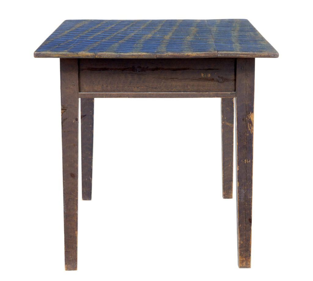 Traditional Hand Painted Swedish 19th Century Pine Side Table — image 4