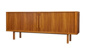 20th Century Swedish Teak Tambour Front Sideboard by Atvidabergs — thumbnail 1