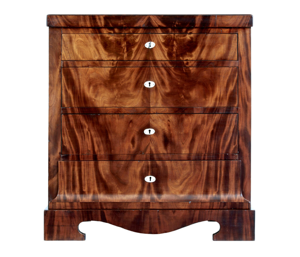 19th Century Biedermeier Mahogany Chest of Drawers — image 7