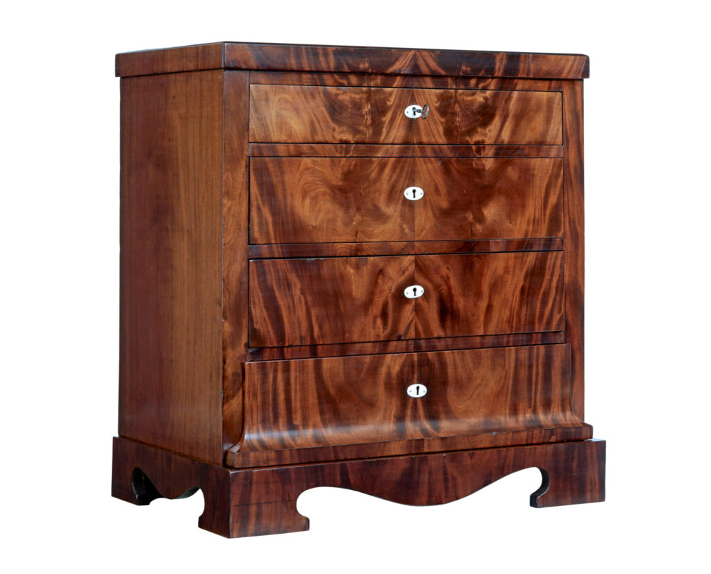 19th Century Biedermeier Mahogany Chest of Drawers