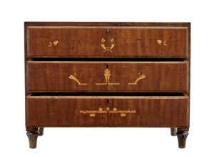 Swedish Art Deco Inlaid Birch Chest of Drawers — thumbnail 5