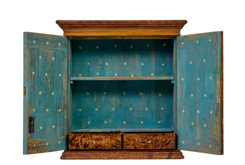 Mid 19th Century Swedish Alder Root Wall Cupboard — image 2