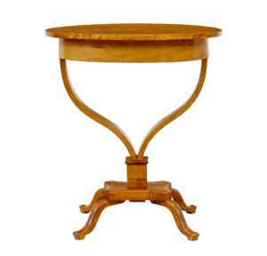19th Century Swedish Birch Oval Side Table — thumbnail 3
