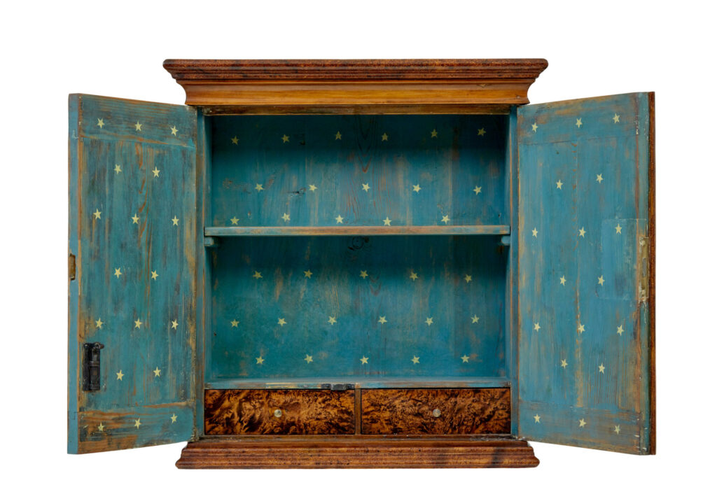 Mid 19th Century Swedish Alder Root Wall Cupboard — image 7