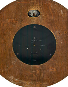 Zenith Art Deco Oak and Brass Wall Clock — thumbnail 2