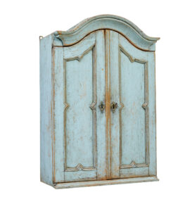 Mid 19th Century Swedish Painted Pine Wall Cupboard — thumbnail 1
