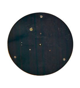 Zenith Art Deco Burr and Brass Wall Clock — thumbnail 3