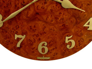 Zenith Art Deco Burr and Brass Wall Clock — thumbnail 5