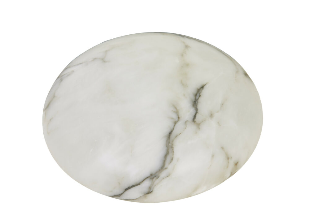 Swedish Alabaster Art Deco Hanging Dish Light — image 6