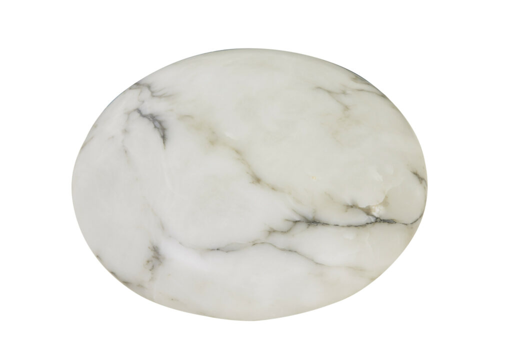 Swedish Alabaster Art Deco Hanging Dish Light — image 5
