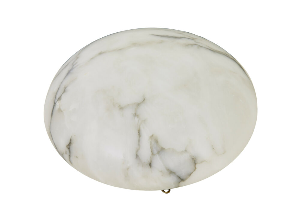 Swedish Alabaster Art Deco Hanging Dish Light — image 4
