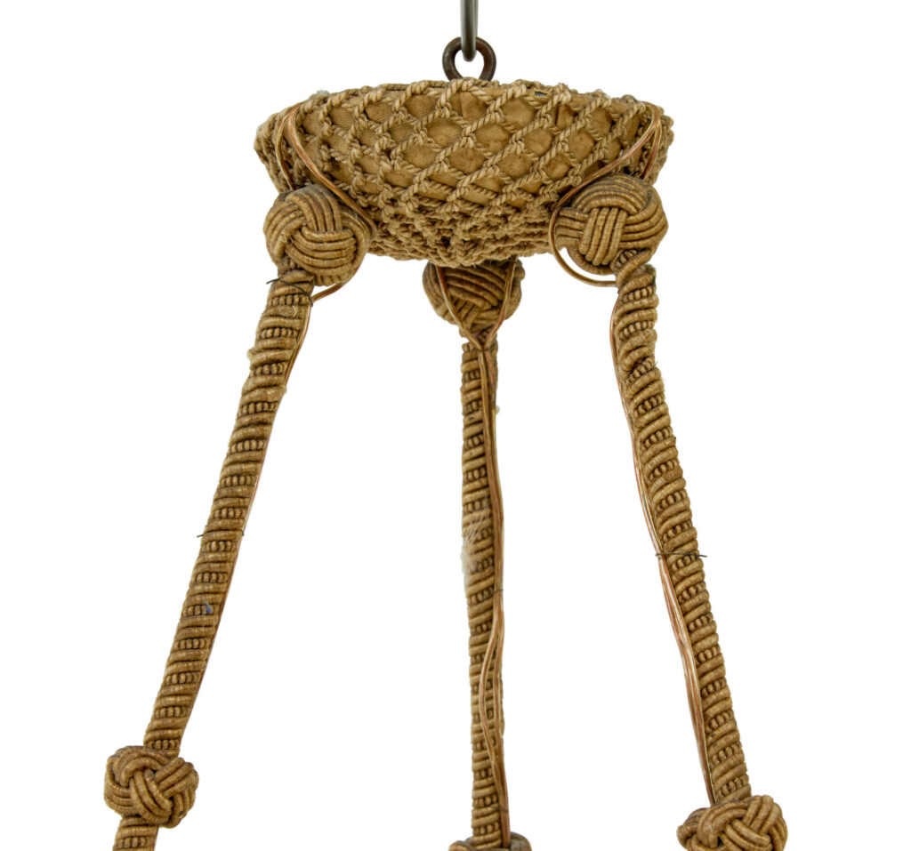 Art Deco Alabaster Hanging Ceiling Pendant Light — image 9