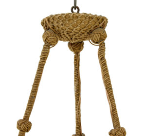 Art Deco Alabaster Hanging Ceiling Pendant Light — thumbnail 9