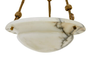 Art Deco Alabaster Hanging Ceiling Pendant Light — thumbnail 6