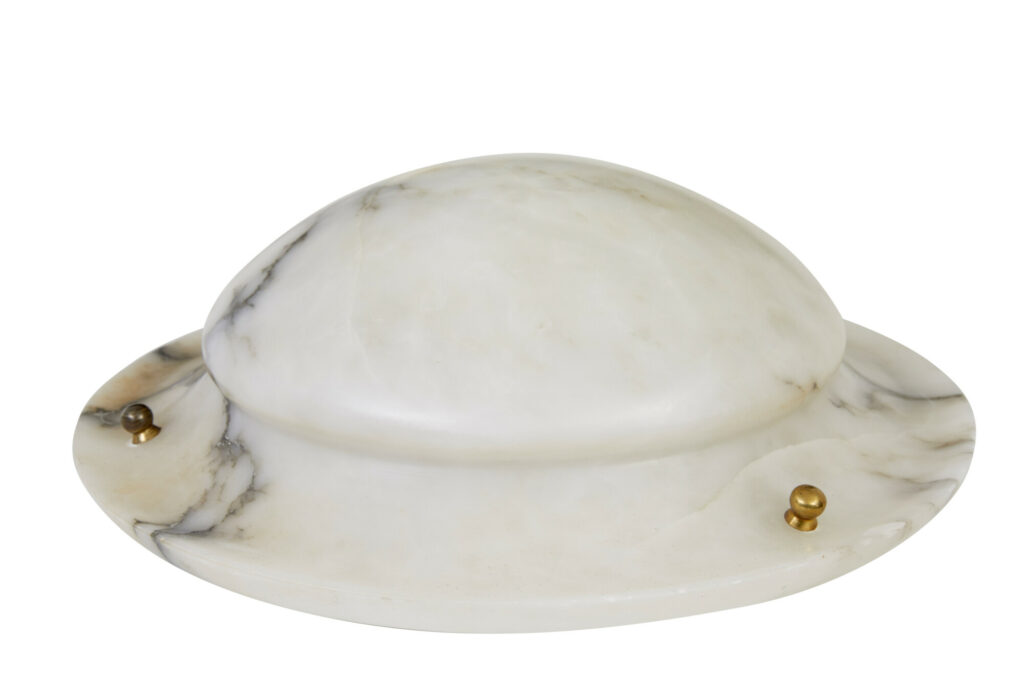 Art Deco Alabaster Hanging Ceiling Pendant Light — image 4